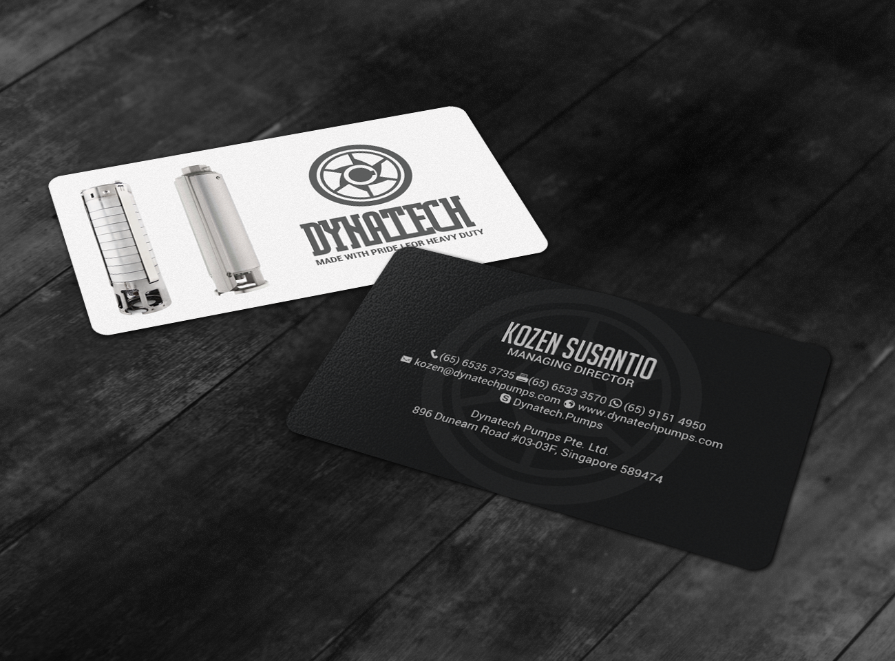 Business Card Design by chandrayaan.creative for Dynatech Pumps | Design #19456580