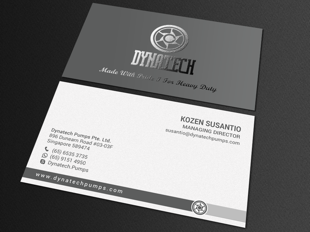 Visitenkarten-Design von chandrayaan.creative für Dynatech Pumps | Design #19473306