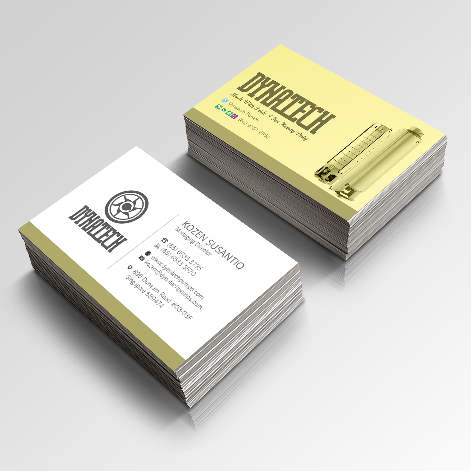 Visitenkarten-Design von Creative Jiniya für Dynatech Pumps | Design #19465213