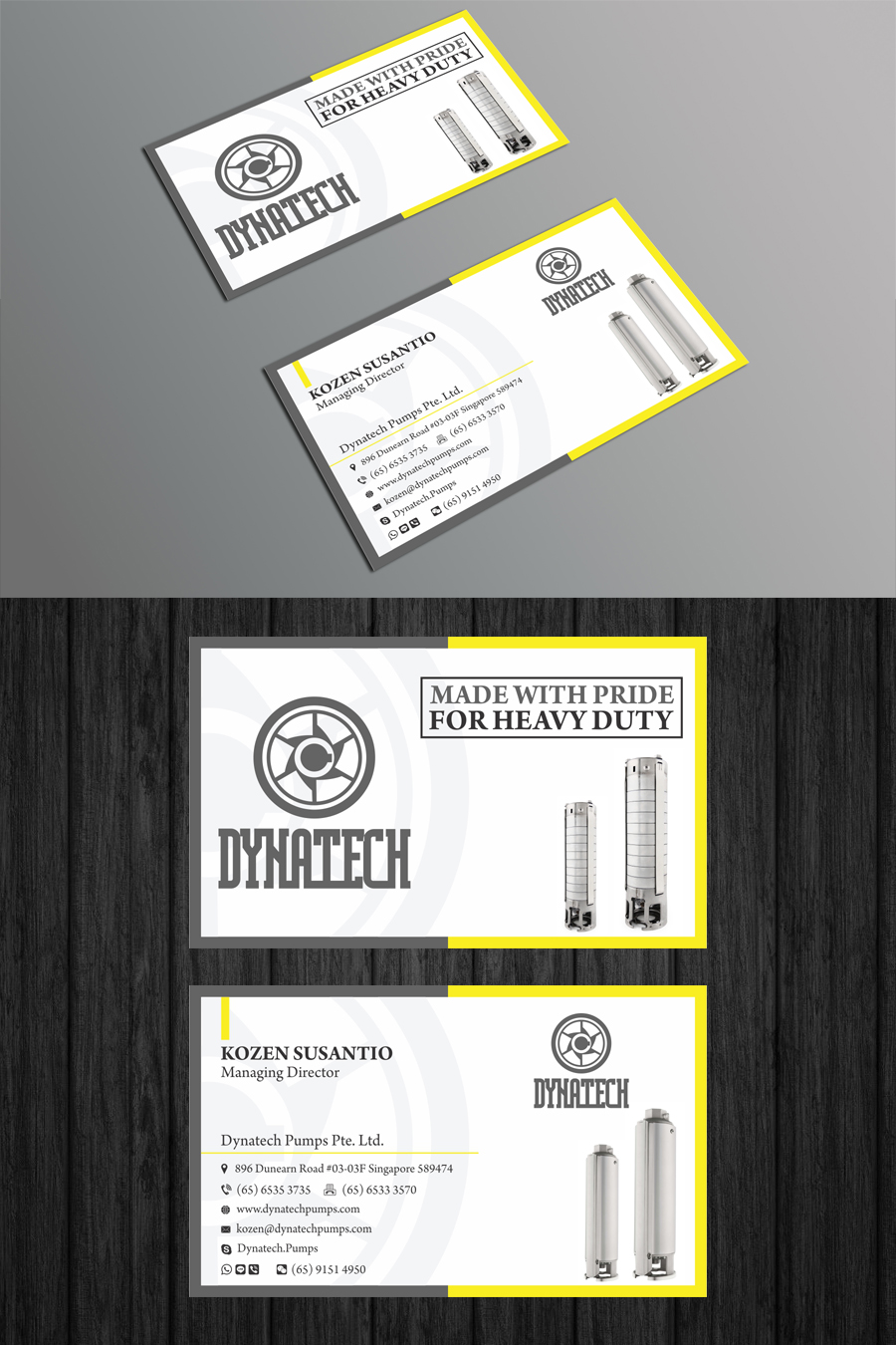 Business Card Design by creativespace.world for Dynatech Pumps | Design #19449874