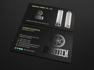 Visitenkarten-Design von Tripti Ranjan Gain für Dynatech Pumps | Design: #19448681