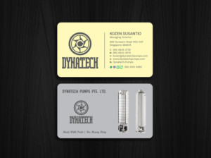 Visitenkarten-Design von Tripti Ranjan Gain für Dynatech Pumps | Design: #19457090