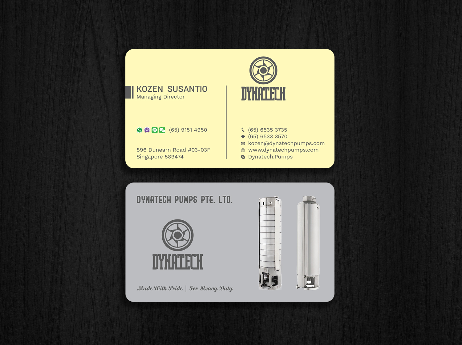 Visitenkarten-Design von Tripti Ranjan Gain für Dynatech Pumps | Design #19457098
