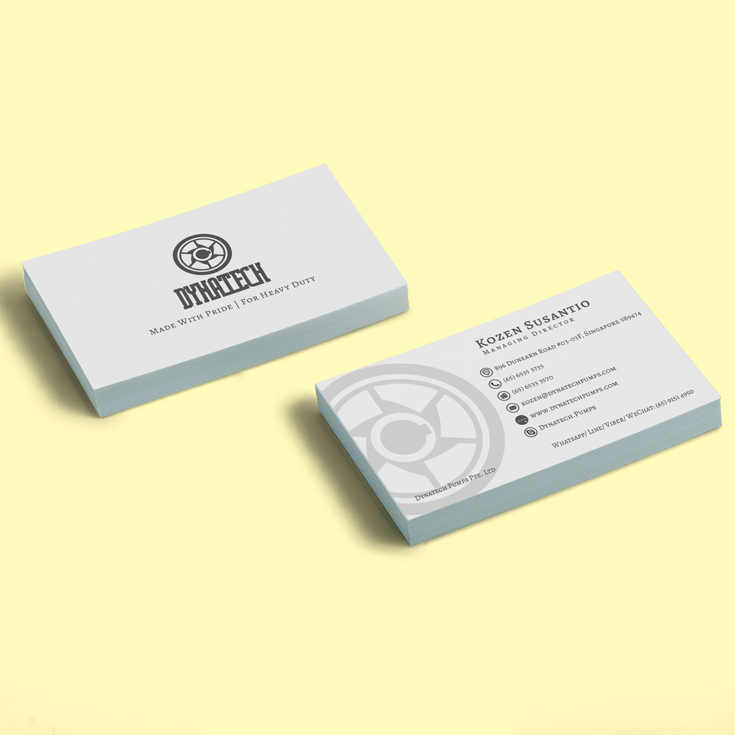 Visitenkarten-Design von Tram Dang für Dynatech Pumps | Design #19507054