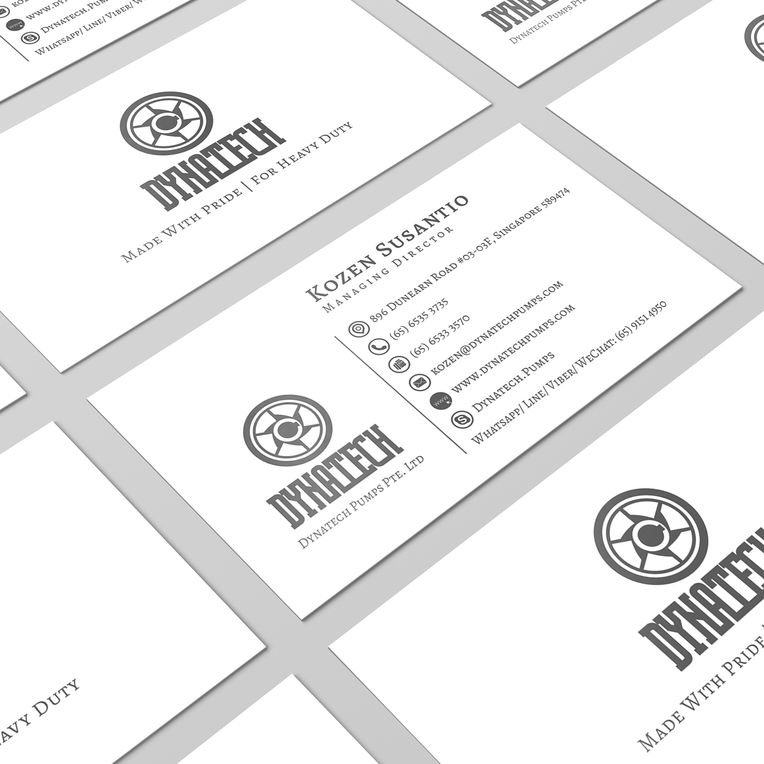 Visitenkarten-Design von Tram Dang für Dynatech Pumps | Design #19507224