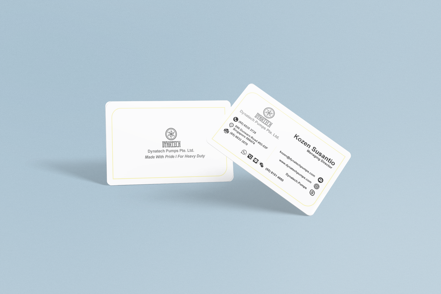 Business Card Design by IrisKim for Dynatech Pumps | Design #19464512