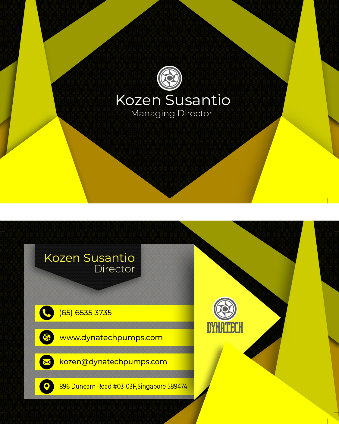 Business Card Design by Devboys for Dynatech Pumps | Design #19451428