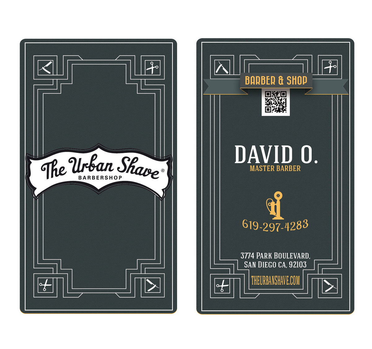 Business Card Design by Hendrik for The Urban Shave | Design #3125412