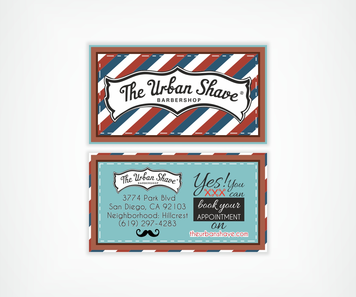 Business Card Design by Gintale for The Urban Shave | Design #2913754
