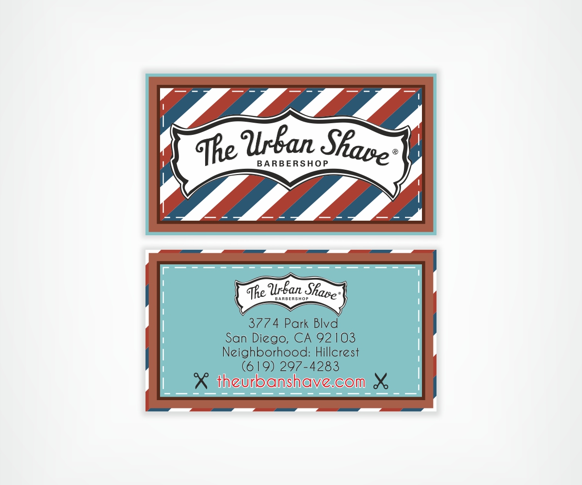 Business Card Design by Gintale for The Urban Shave | Design #2913756