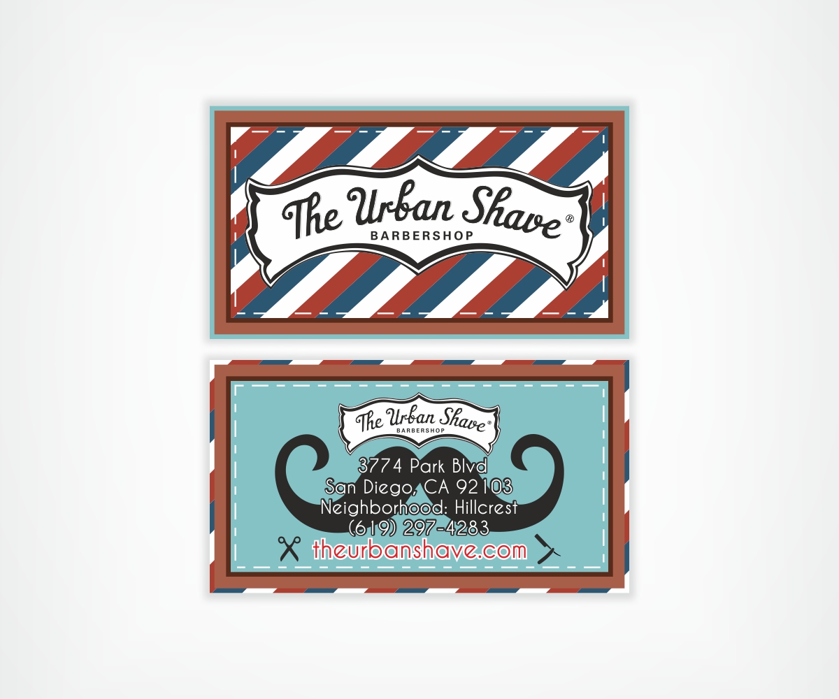 Business Card Design by Gintale for The Urban Shave | Design #2916532
