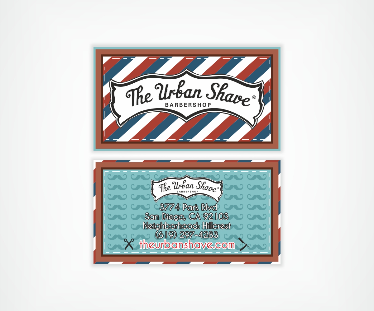 Business Card Design by Gintale for The Urban Shave | Design #2916535