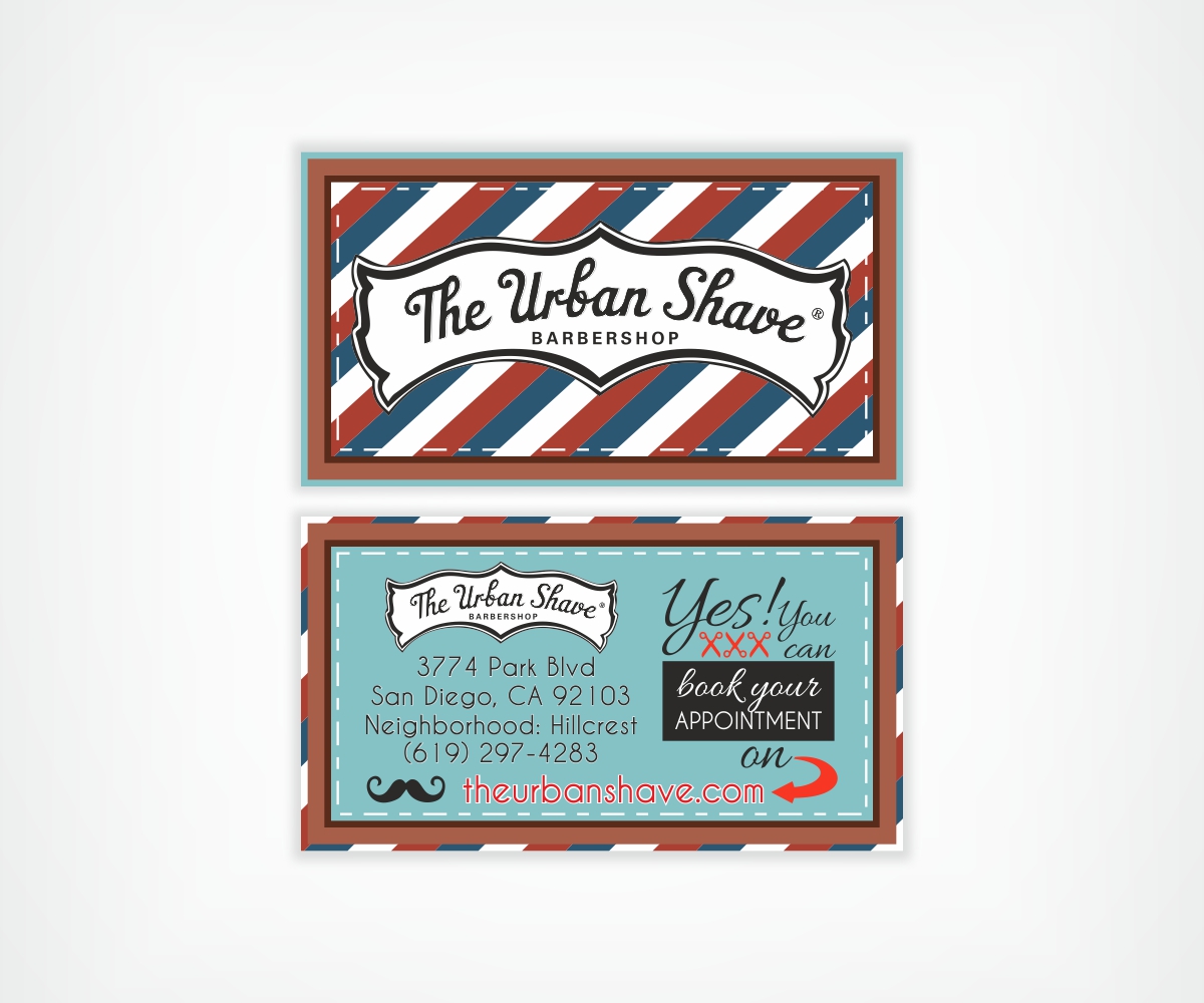 Business Card Design by Gintale for The Urban Shave | Design #2930594