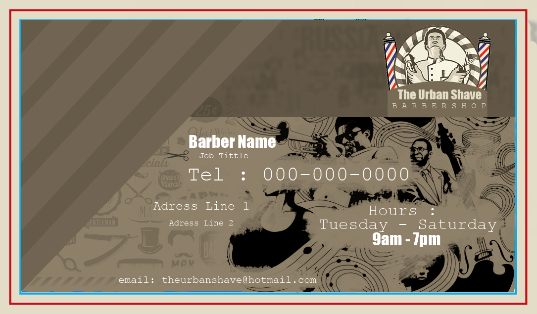 Business Card Design by CronicMedia for The Urban Shave | Design #2883916
