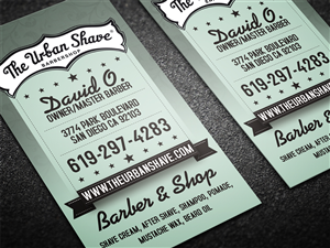 Business Card Design by diRtY.EMM for The Urban Shave | Design: #2924585