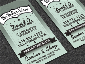 Business Card Design by diRtY.EMM for The Urban Shave | Design: #2934828
