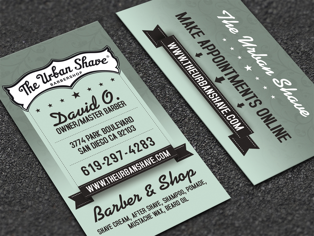 Business Card Design by diRtY.EMM for The Urban Shave | Design #2973589