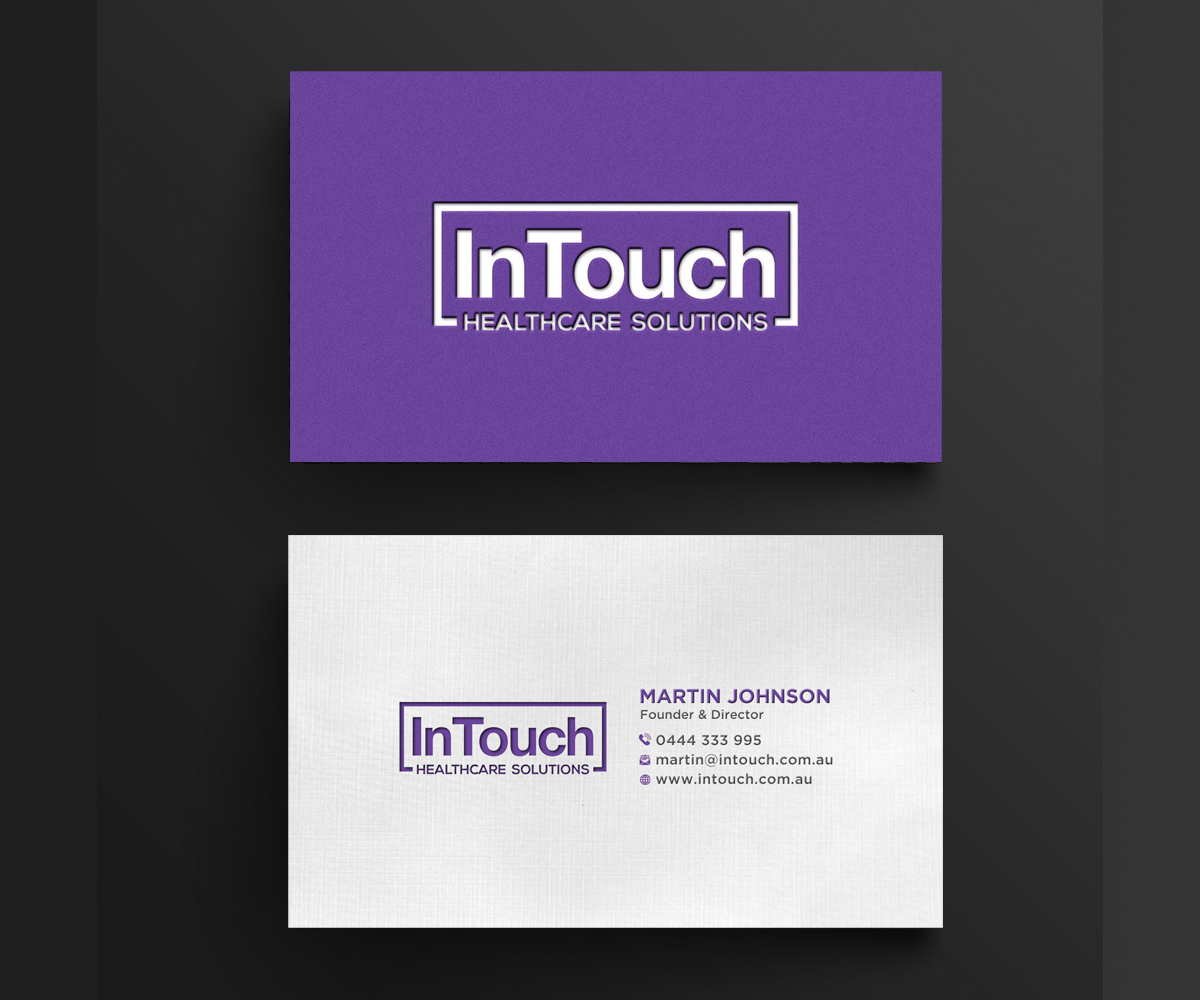 Visitenkarten-Design von Designers Hub für InTouch Healthcare Solutions | Design #19460474