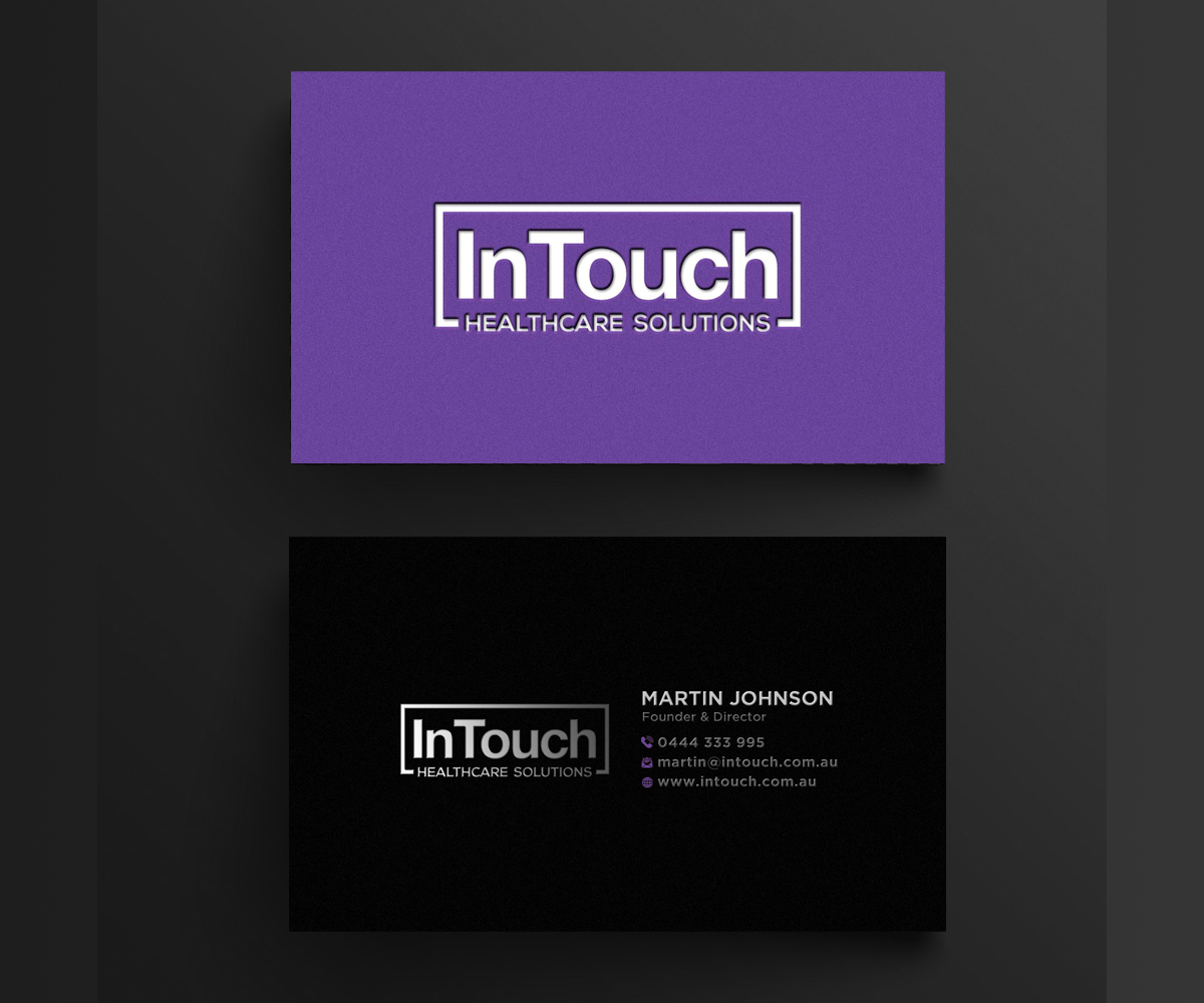 Business Card Design by Designers Hub for InTouch Healthcare Solutions | Design #19463089