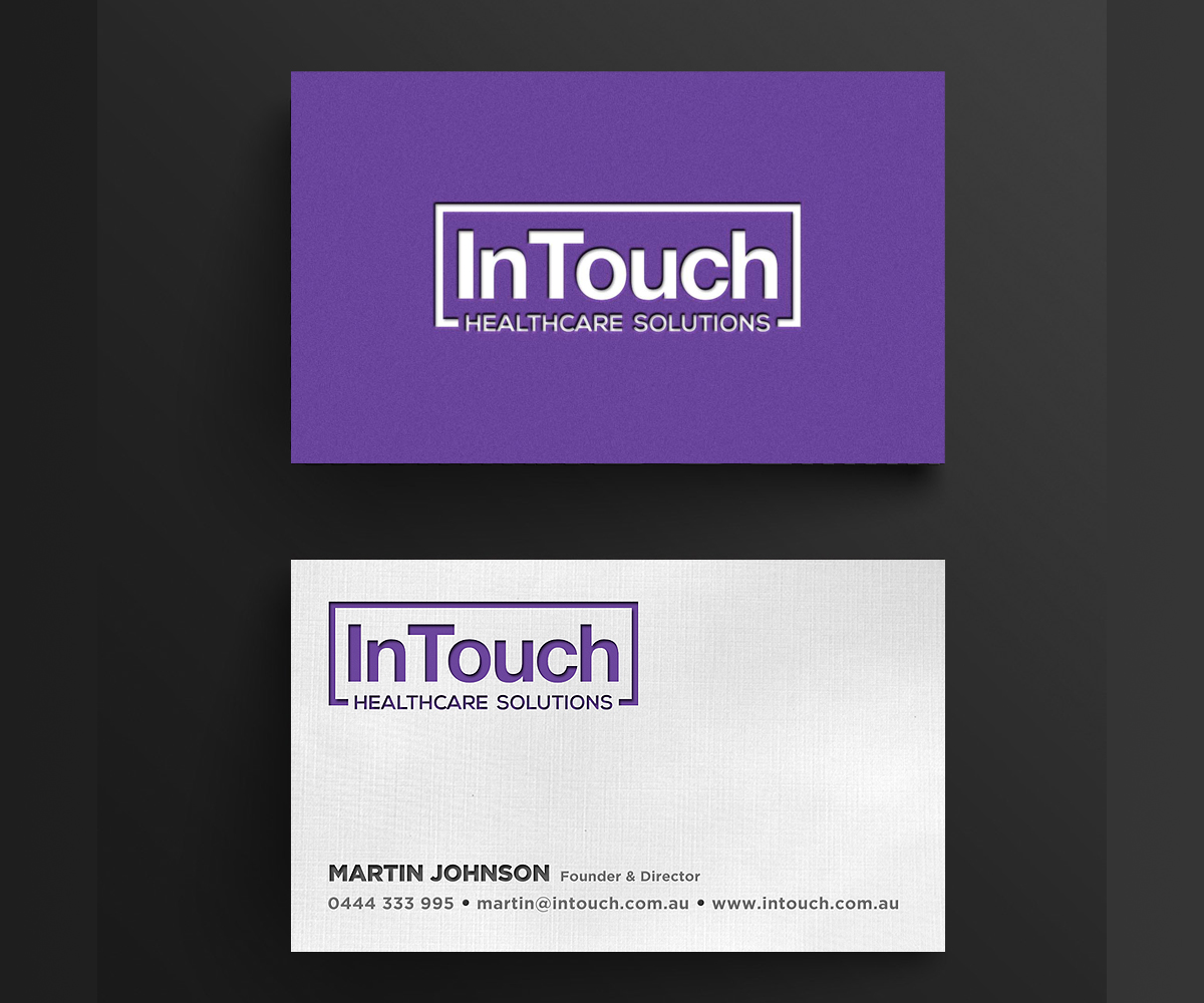 Business Card Design by Designers Hub for InTouch Healthcare Solutions | Design #19463405