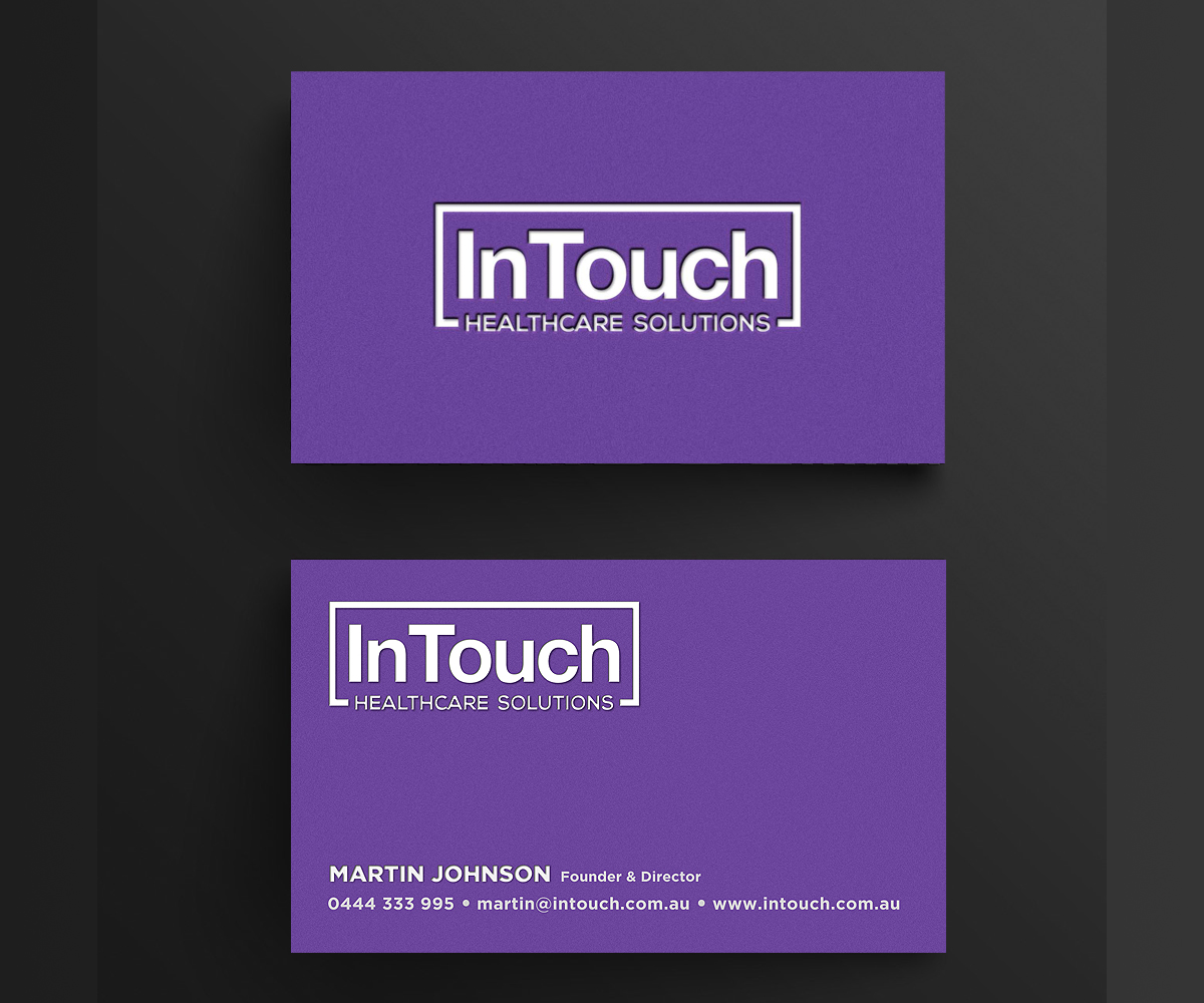 Business Card Design by Designers Hub for InTouch Healthcare Solutions | Design #19463552