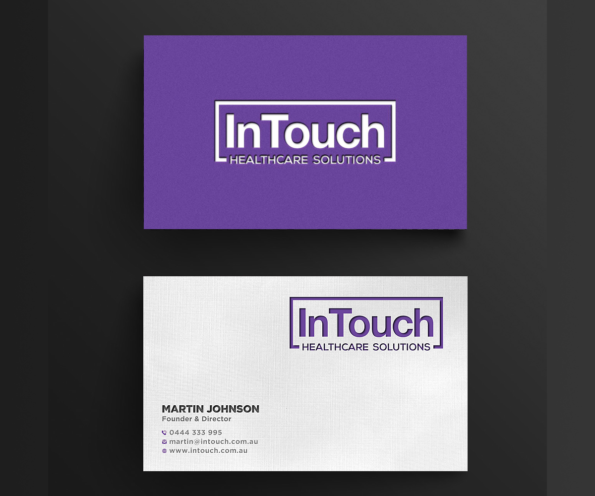 Business Card Design by Designers Hub for InTouch Healthcare Solutions | Design #19463705