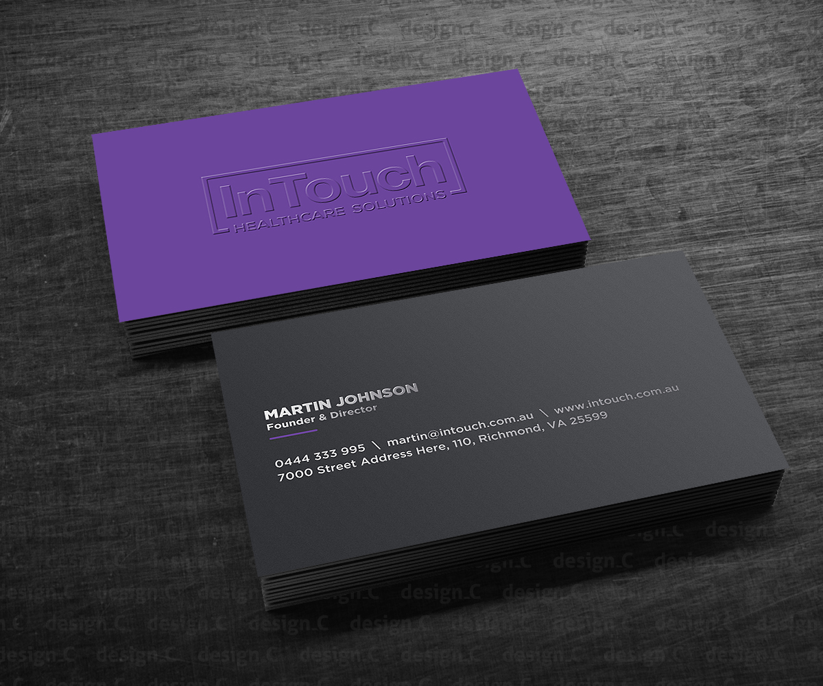 Business Card Design by Designers Hub for InTouch Healthcare Solutions | Design #19499082