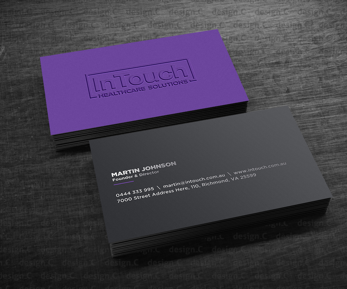 Business Card Design by Designers Hub for InTouch Healthcare Solutions | Design #19499150