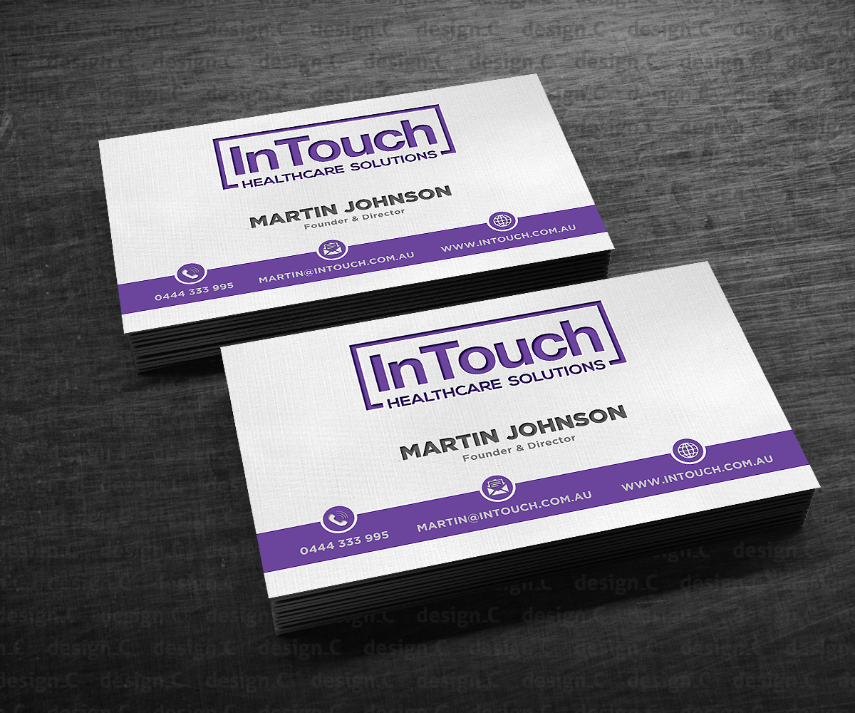 Visitenkarten-Design von Designers Hub für InTouch Healthcare Solutions | Design #19500096