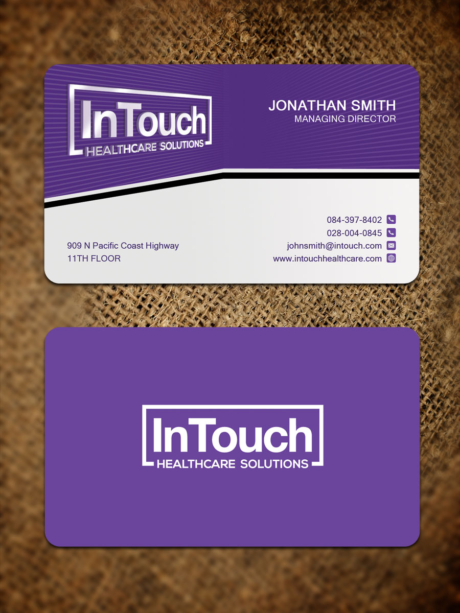 Business Card Design by Sandaruwan for InTouch Healthcare Solutions | Design #19517721