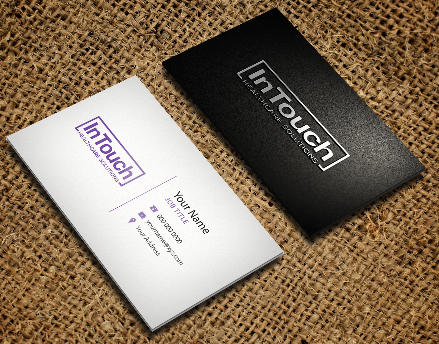 Design de Carte de Visite par Riz' pour InTouch Healthcare Solutions | Design #19490516