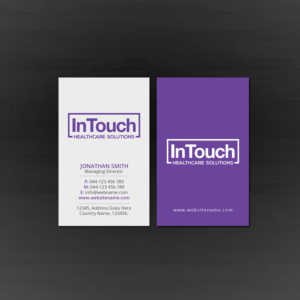 Business Card Design by Creations Box 2015 for InTouch Healthcare Solutions | Design: #19470423
