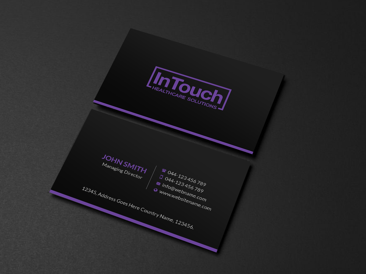 Design de Carte de Visite par Creations Box 2015 pour InTouch Healthcare Solutions | Design #19470442