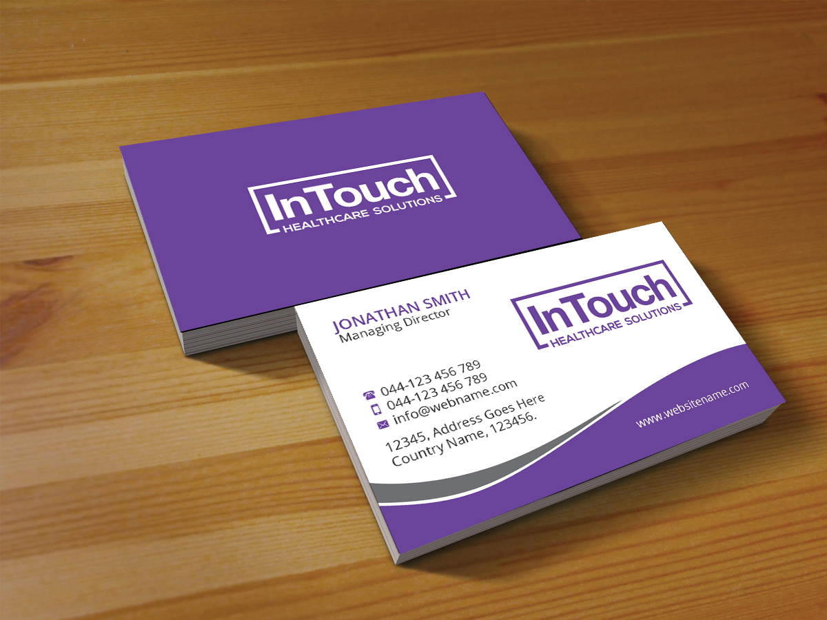 Design de Carte de Visite par Creations Box 2015 pour InTouch Healthcare Solutions | Design #19475952