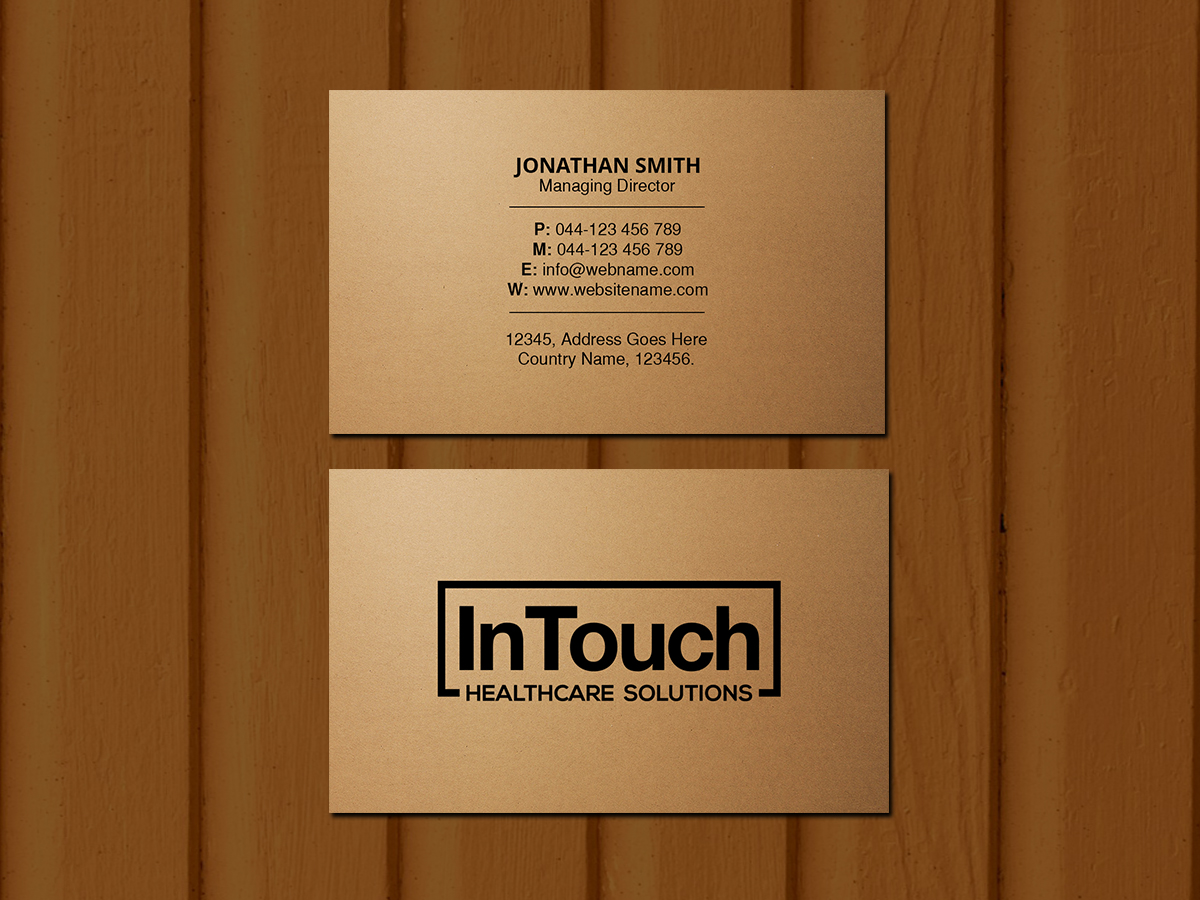 Business Card Design by Creations Box 2015 for InTouch Healthcare Solutions | Design #19475954
