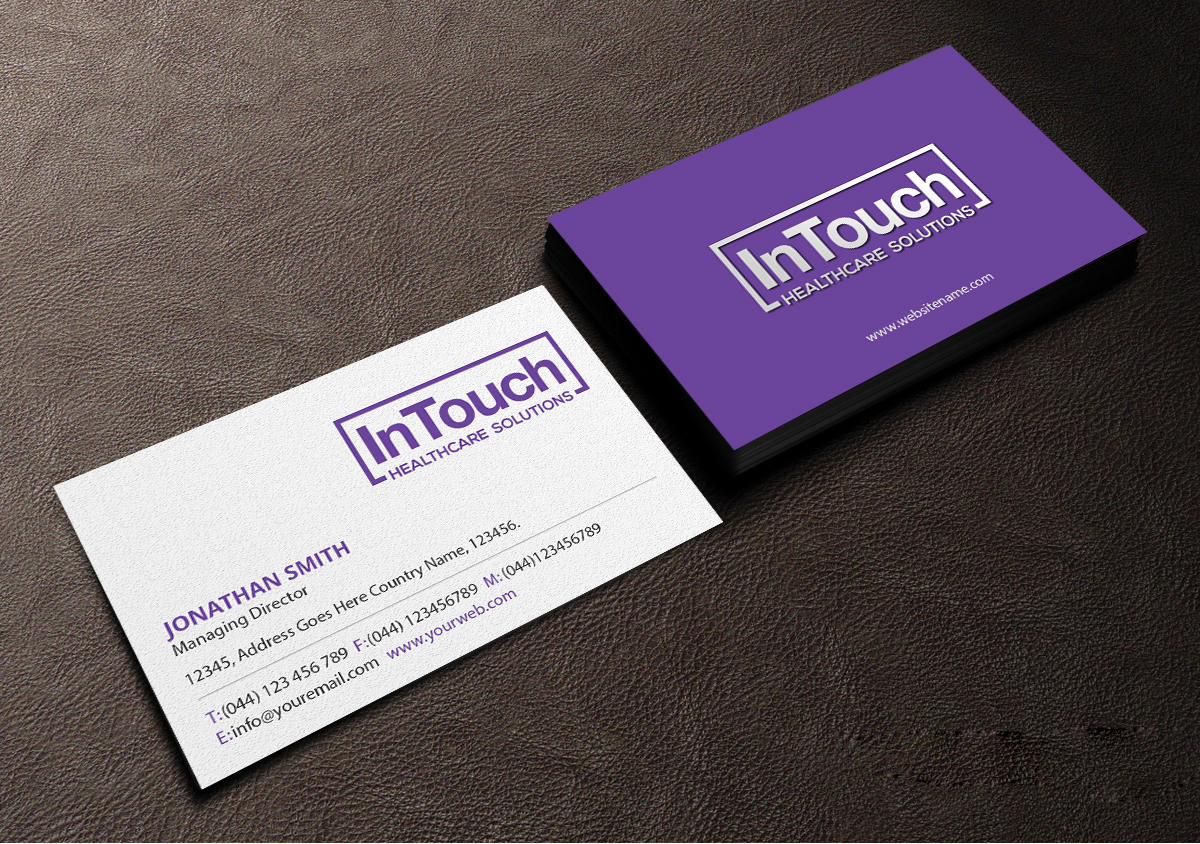 Design de Carte de Visite par Creations Box 2015 pour InTouch Healthcare Solutions | Design #19475955