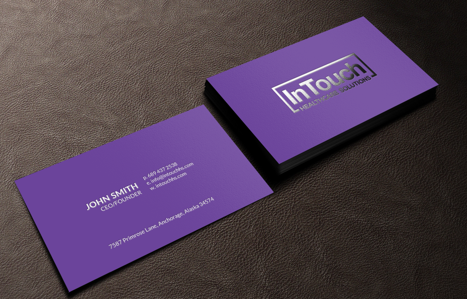 Diseño de Tarjeta de Presentación por chandrayaan.creative para InTouch Healthcare Solutions | Diseño #19474263