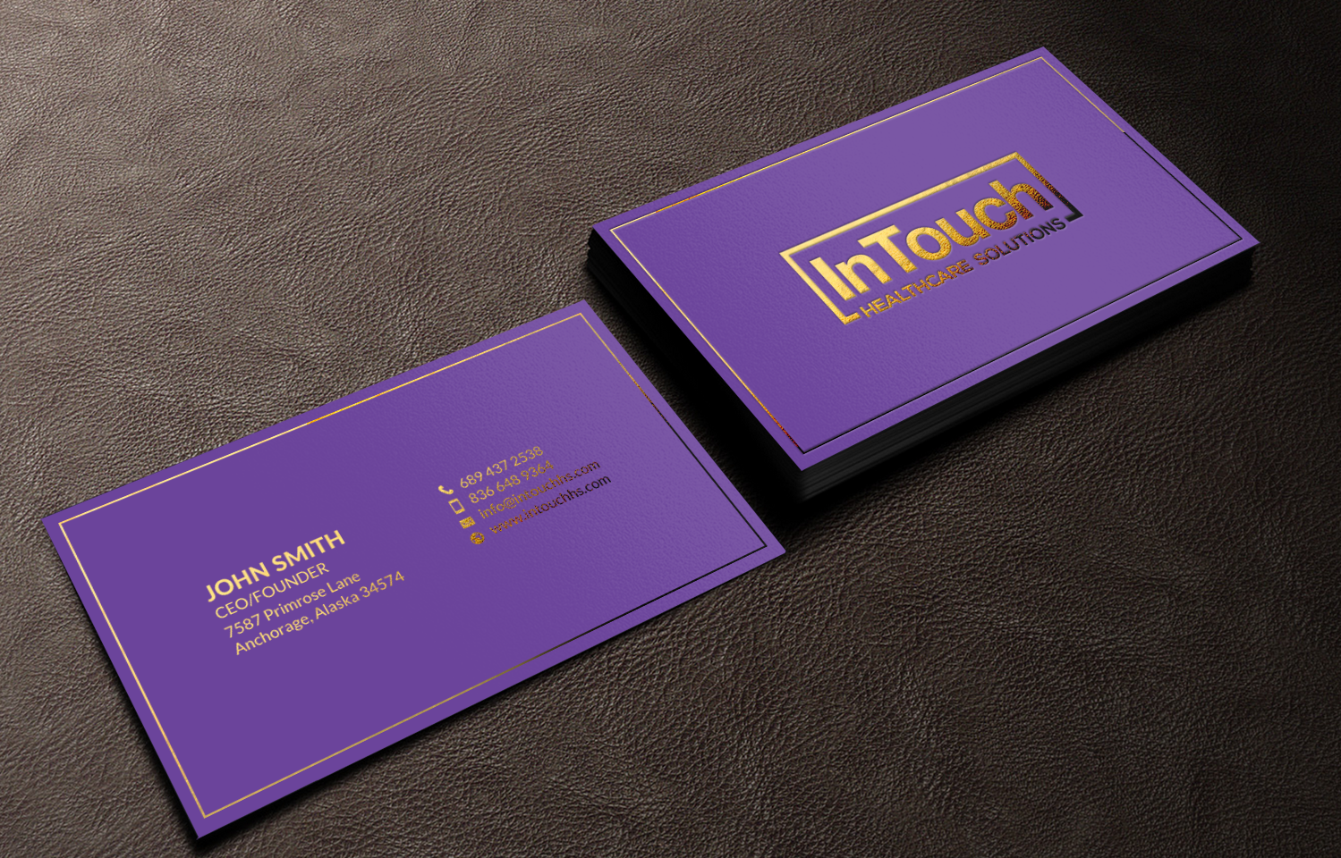 Business Card Design by chandrayaan.creative for InTouch Healthcare Solutions | Design #19474267