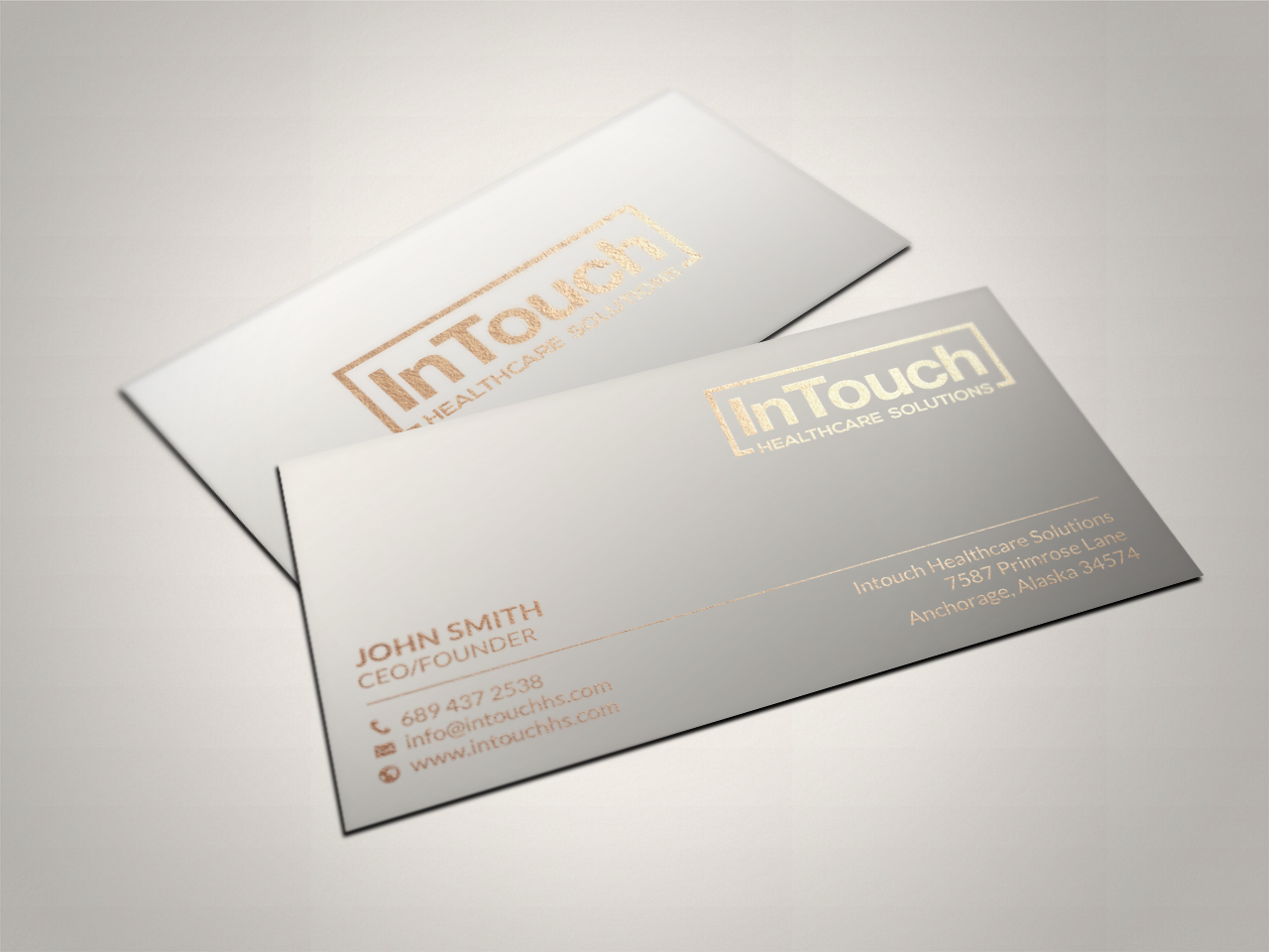 Business Card Design by chandrayaan.creative for InTouch Healthcare Solutions | Design #19474268