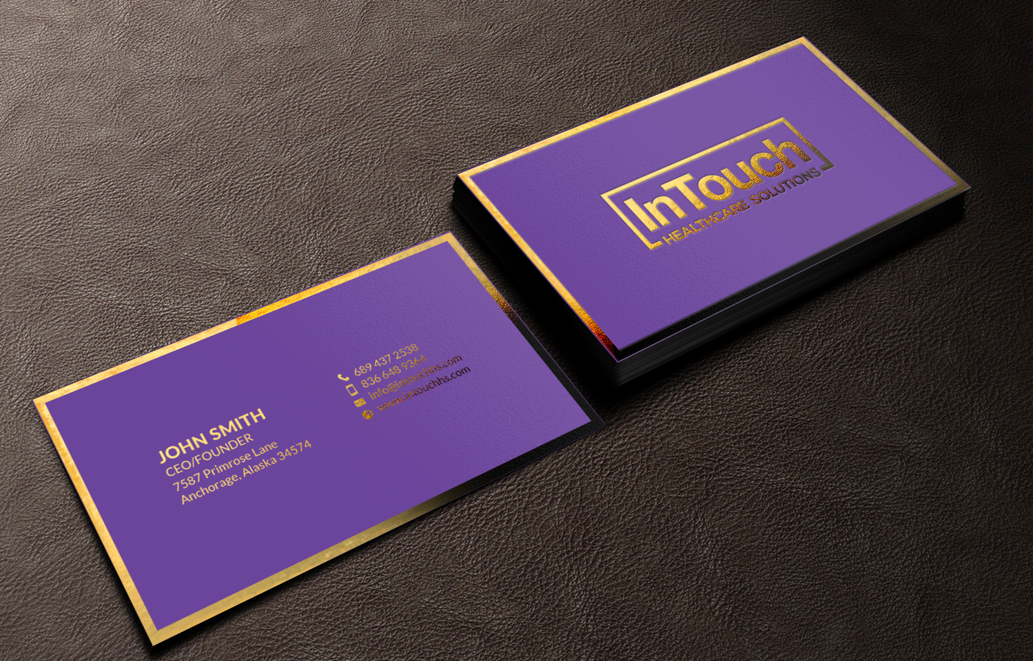 Business Card Design by chandrayaan.creative for InTouch Healthcare Solutions | Design #19474269