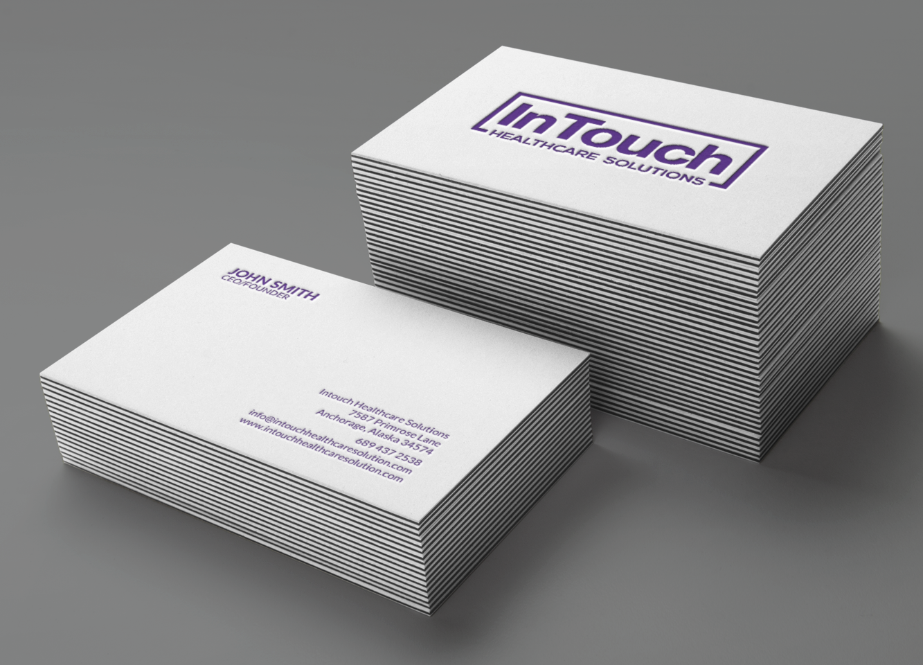 Business Card Design by chandrayaan.creative for InTouch Healthcare Solutions | Design #19477167