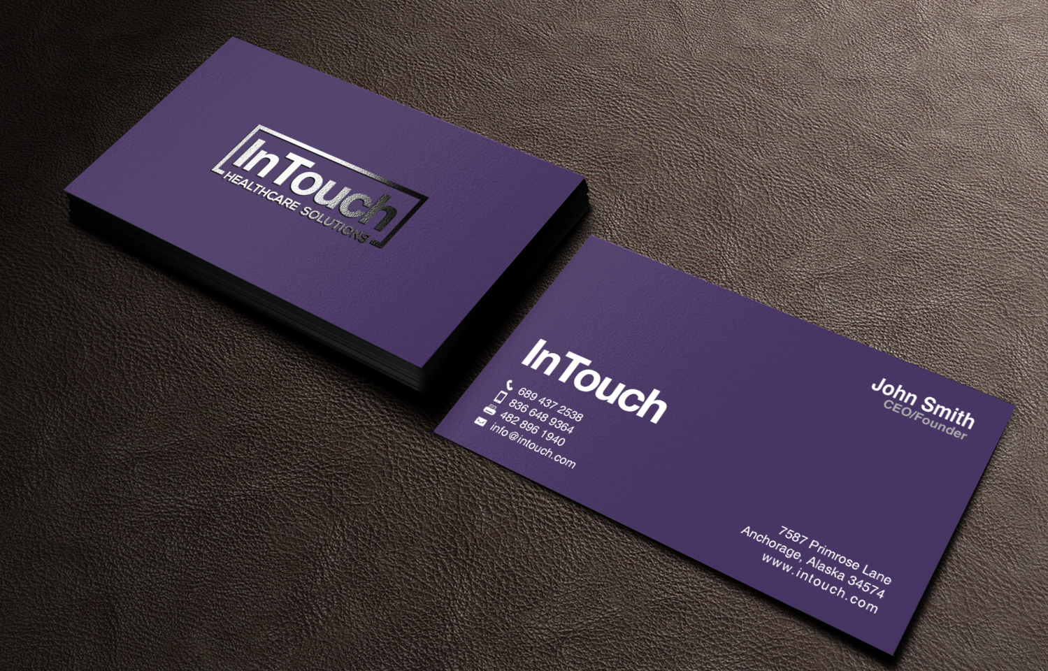 Business Card Design by chandrayaan.creative for InTouch Healthcare Solutions | Design #19493718