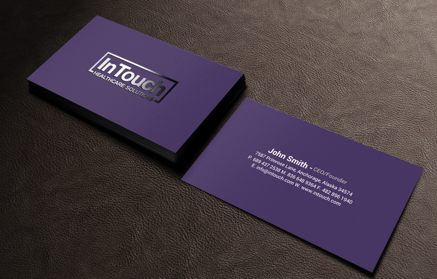 Business Card Design by chandrayaan.creative for InTouch Healthcare Solutions | Design #19493720