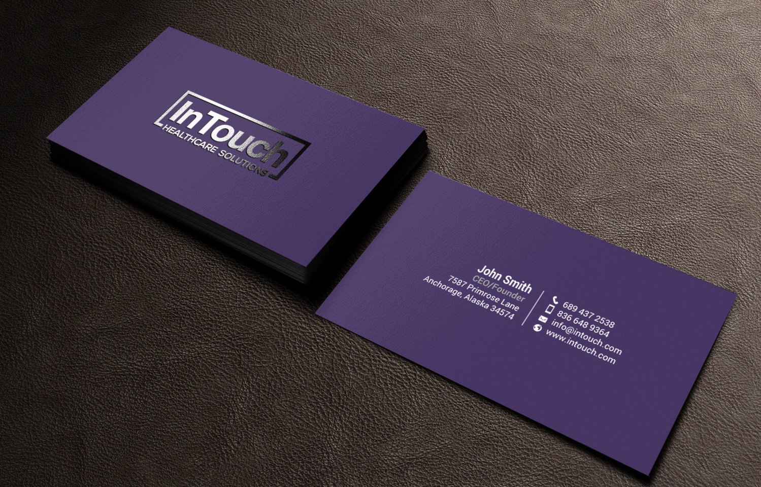 Business Card Design by chandrayaan.creative for InTouch Healthcare Solutions | Design #19493722