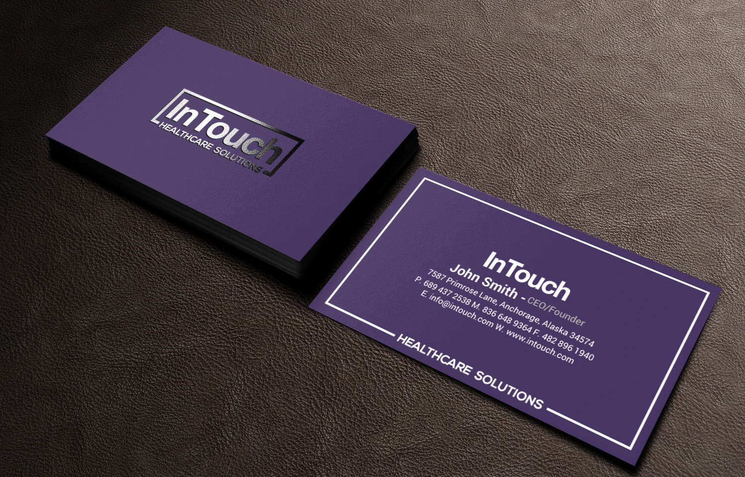 Business Card Design by chandrayaan.creative for InTouch Healthcare Solutions | Design #19493736