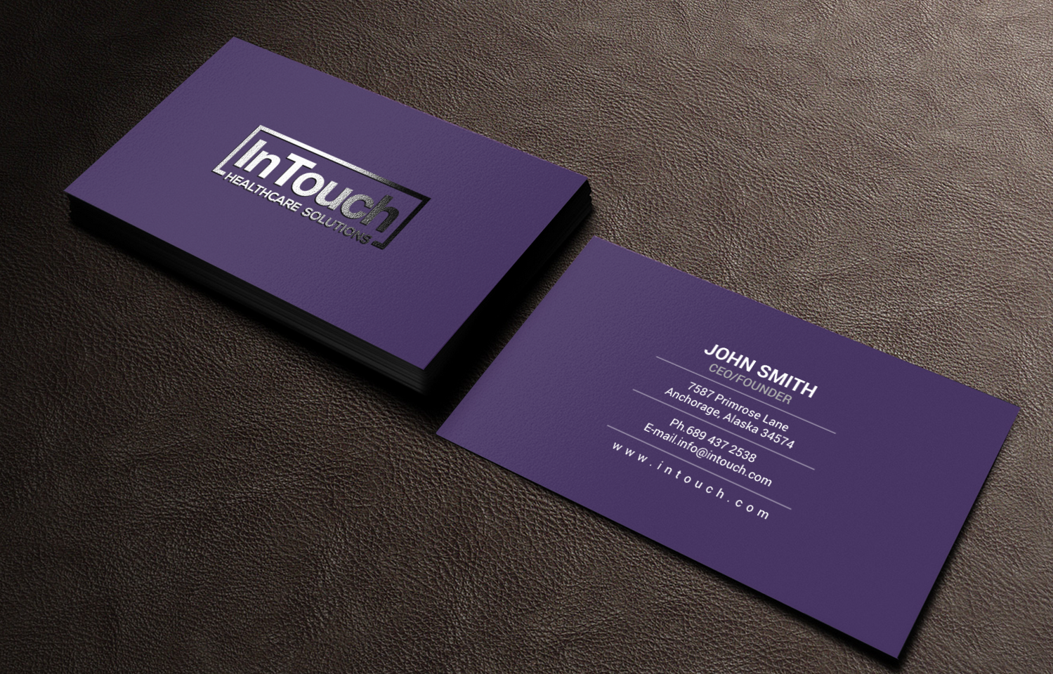 Visitenkarten-Design von chandrayaan.creative für InTouch Healthcare Solutions | Design #19493741