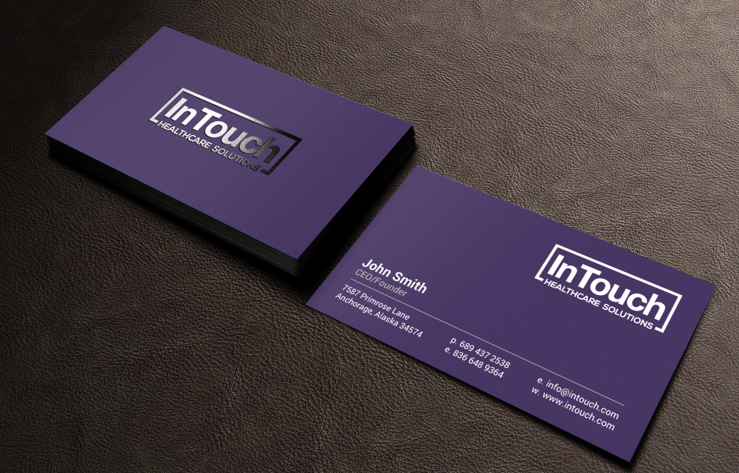 Business Card Design by chandrayaan.creative for InTouch Healthcare Solutions | Design #19493811