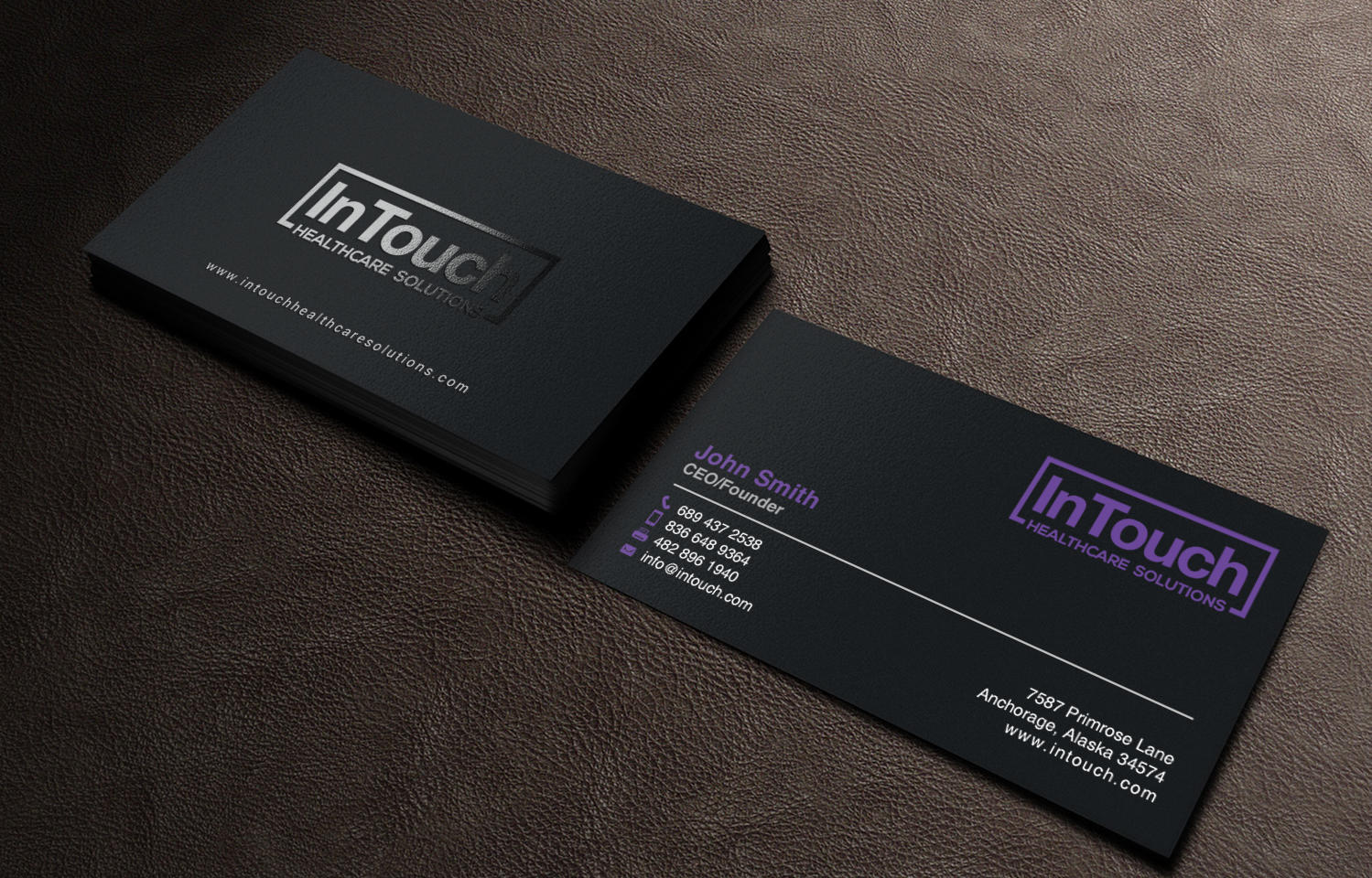 Business Card Design by chandrayaan.creative for InTouch Healthcare Solutions | Design #19493813