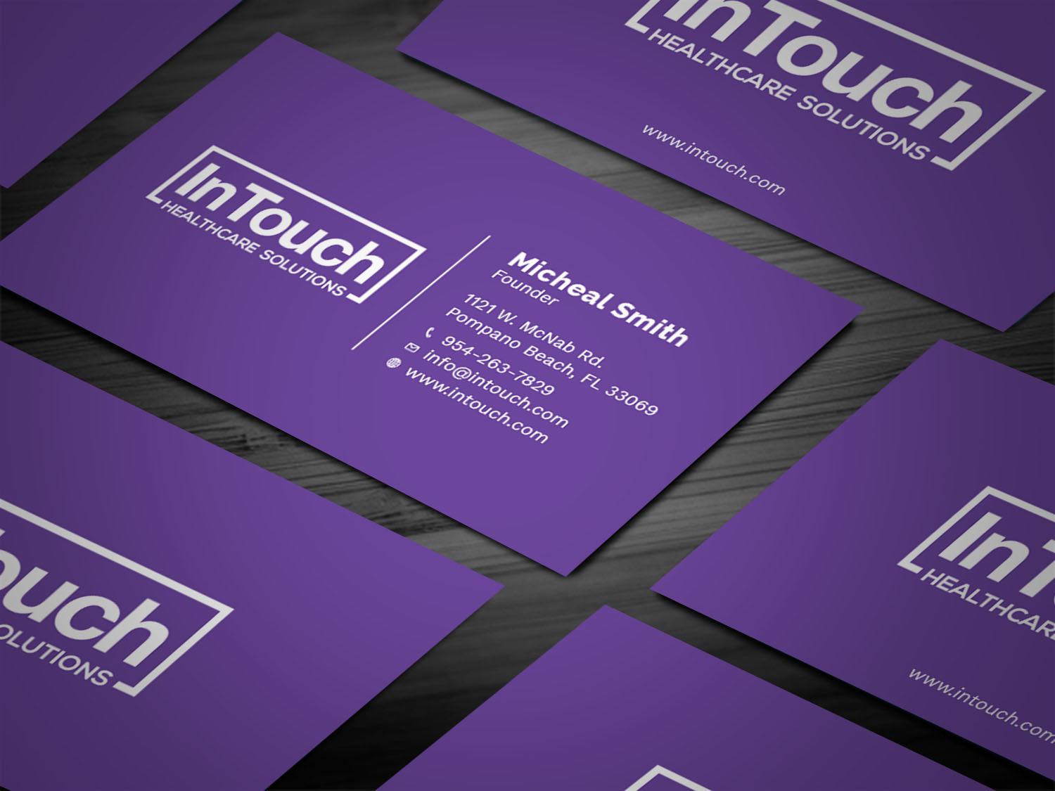Business Card Design by Tripti Ranjan Gain for InTouch Healthcare Solutions | Design #19464017