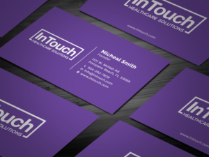 Design de Carte de Visite par Tripti Ranjan Gain pour InTouch Healthcare Solutions | Design : #19464017